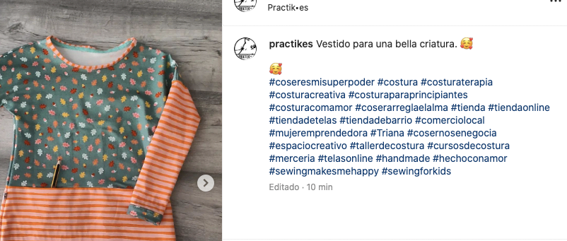 hashtags #costura